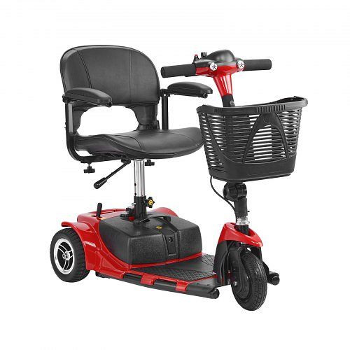 VEVOR 3-Rad-Elektromobil, faltbar, 20 km Reichweite, All-Terrain-Rollstuhl, Anti-Rutsch-Räder, 9° Steigung, 120 kg Tragkraft, CXZDZXCHS3L2EEAFH001V2