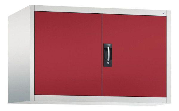C+P Aufsatzschrank Acurado, H790xB1200xT600mm, Farbe: Lichtgrau / Rubinrot, Muldengriff, 9495-000 S10006