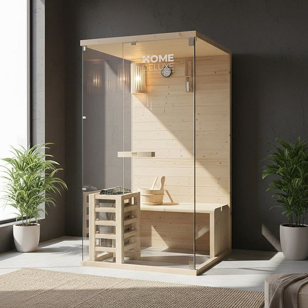 HOME DELUXE Traditionelle Sauna ARUNA - 100 x 190 cm für 1-2 Personen, 74636