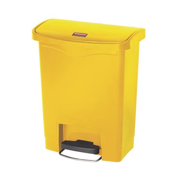 Rubbermaid Slim Jim Treteimer vorne 30L Gelb, Polyethylen, CW581