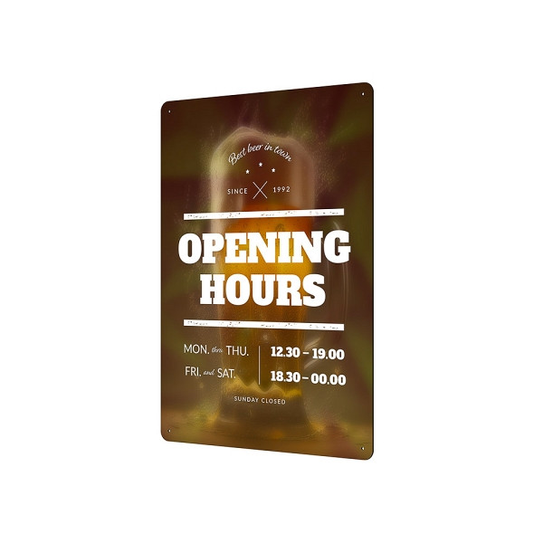 Showdown Displays Outdoor Wandschild 50 x 70 cm BOND 3 mm, FBO500x700-BW3