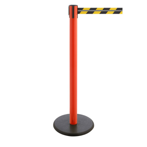 Stein HGS Personenleitsystem 'P-Line Famous Reflex' aus Kunststoff, reflektierendes Gurtband, schwarz/gelb mit Reflektorstreifen, 2,3 m, rot, 65857.0006