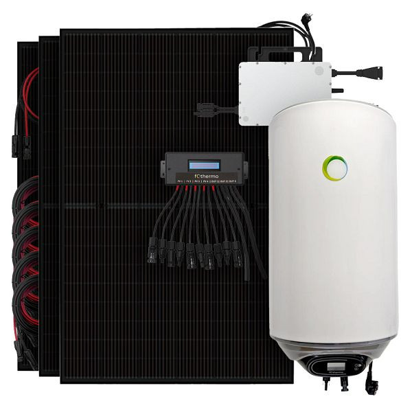 Offgridtec 1800W Solaranlage mit Fothermo 80L Hybridboiler, Umschaltgerät und Hoymiles HMS-800W-2T mit 800W Netzeinspeisung, 4-01-024545-003