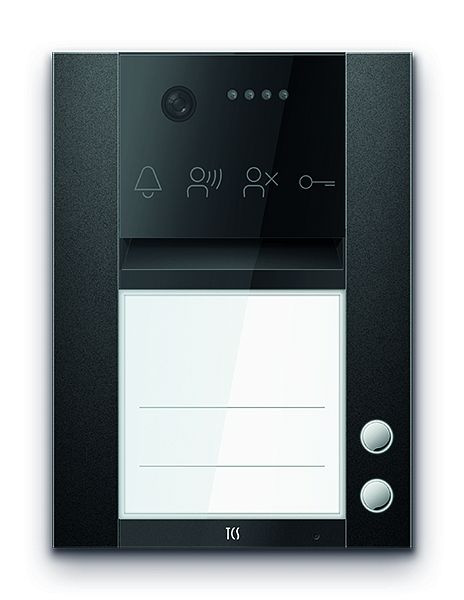 TCS Türkontrollsystem PES PRO IP Video Außenstation 2T 1 Spalte AP RAL7016 anthrazitgrau, AVA410102-0017