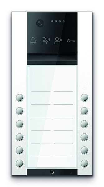 TCS Türkontrollsystem PES PRO IP Video Außenstation 12T 2 Spalten AP RAL9010 reinweiß, AVA420212-0019