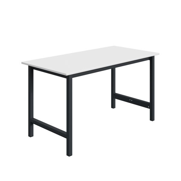 SOFAME TPL Arbeitstisch B 1500 x T 750 x H 819mm, Melamin-Arbeitsplatte 19 mm, Anthrazitgrau RAL 7016, W010030005GA