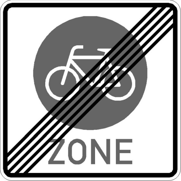 Stein HGS Ende einer Fahrradzone Nr. 244.4, 600 x 600 mm, RA2, Flachform 3 mm, 244.4-223