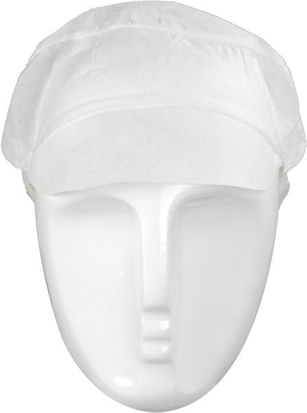 ASATEX Schirmmütze mit Haarnetz, Polypropylen, weiß, Farbe: weiss, VE: 1000 Stück, SMHNW