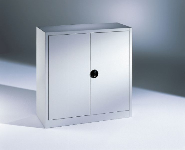 C+P Flügeltürenschrank Serie 13, H1000xB1000xT420mm, Farbe: Lichtgrau, Rundgriff, 130944-10 S10006