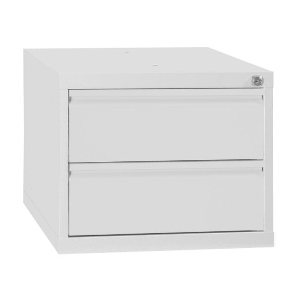 Lüllmann Schubladenmodul, 2 Schubladen, 380 x 460 x 550 mm, lichtgrau, 808910