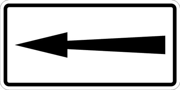 Schilder Klar Gebäudekennzeichnung Pfeil, 100x50 mm Folie selbstklebend, 26/00