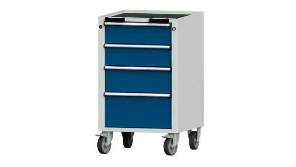 ANKE Werkbänke Rollcontainer, Modell 73 V, 570 x 615 x 930 mm, RAL 7035/5010, Wanne, 450.256