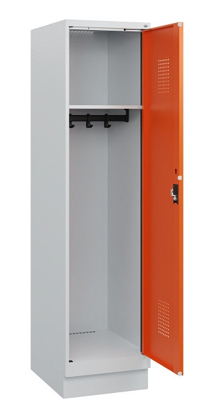C+P Spind Evolo PLUS, Sockel, 1 Abteil, 1630x400x500mm, 7035/2004, Zylinderschloss, 0490205-12 S10022