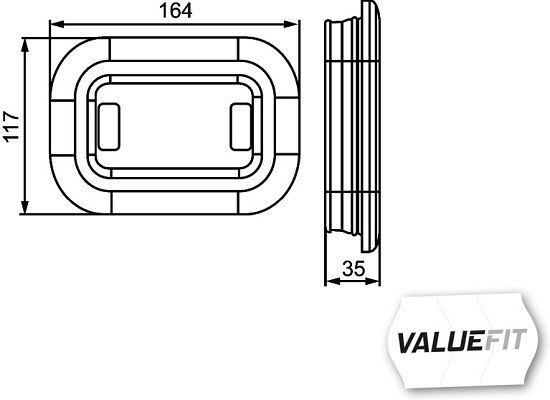 HELLA VALUEFIT LED-Rückfahrscheinwerfer, Valuefit, 12/24V, Einbau, Kabel: 200mm, Stecker: offene Kabelenden, 2ZR 357 025-021
