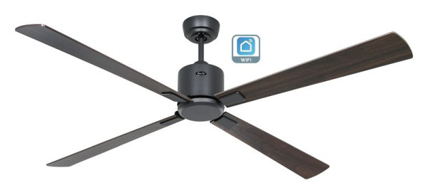 CasaFan Deckenventilator Eco Neo III 152 Lack basaltgrau-Nussbaum/Kirsche WiFi, 952313W