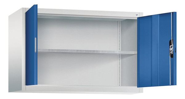 C+P Aufsatzschrank Acurado, H790xB1200xT400mm, Farbe: Lichtgrau / Enzianblau, Muldengriff, 9465-009 S10065