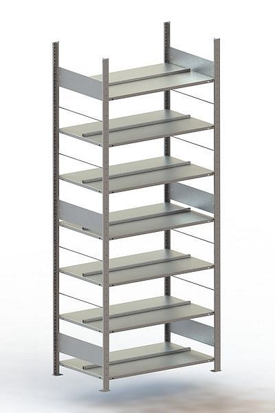 Meta S3 Büro Steckregal Compact GR 2500x1000x600 mm, verzinkt, Bodenanzahl: 7, 200177370