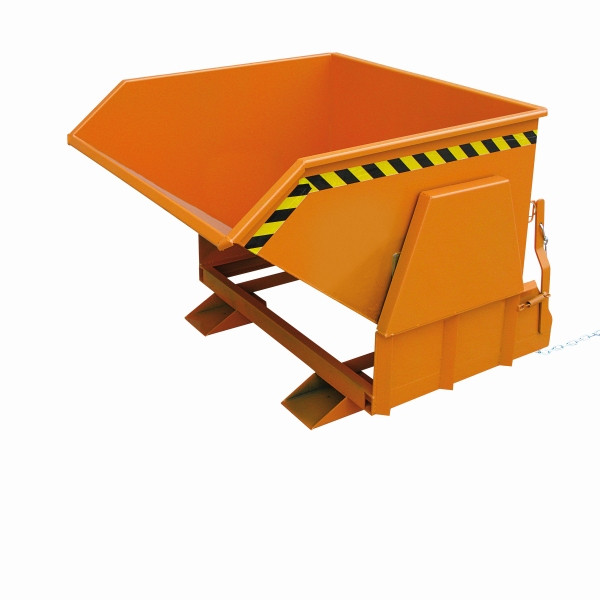 Eichinger Industrie Kippbehälter mit geschützten Abrollkufen, 1000 kg, 500 Liter, reinorange, 20110800000000