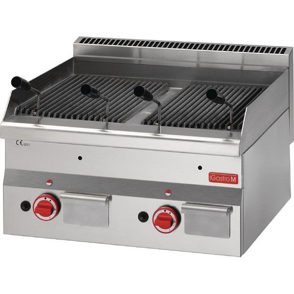 Gastro M Lavasteingrill 60/60GRL, 11 kW, Erdgas, inkl. Adapter für Propangas, GN028
