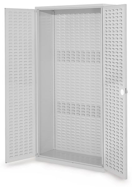 Kappes RasterPlan Schlitzplattenschrank Modell 50, Leergehäuse, H1950 x B1000 x T410 mm, RAL 7035, Schlitzplattentüren, 1353.00.4013