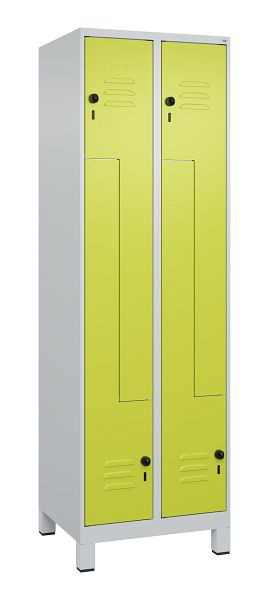 C+P Z-Spind Classic PLUS, C Z-Spind, Classic PLUS, Füße, 4 Abteile, 1950x600x500mm, 7035/0024, Drehriegel, 080013-204 S10010