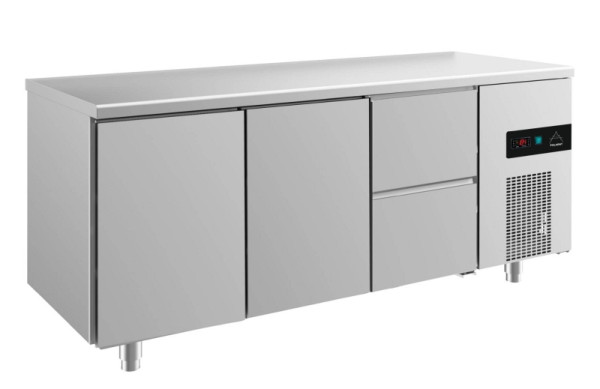 A&S Polarny Kühltisch -2 bis +8°C mit 2x Türen und 1x zwei Schubladen rechts, 1865 x 700 x 850 mm, KT3TTZ