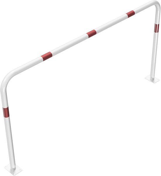 Schake Rohrbügel aus Stahlrohr Ø 48 x 2,5 mm ohne Querholm für Dübel Befestigung, Gesamtbreite 2000 mm, Gesamthöhe 1000 mm, 448_54B