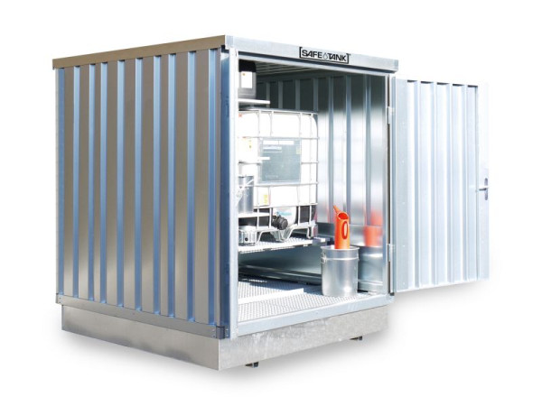 SÄBU SAFE Tank 400 KTC, (Außenaufstellung), verzinkt, nicht isoliert, montiert, WGK, 2.100 x 2.170 x 2.400 mm, F383810201