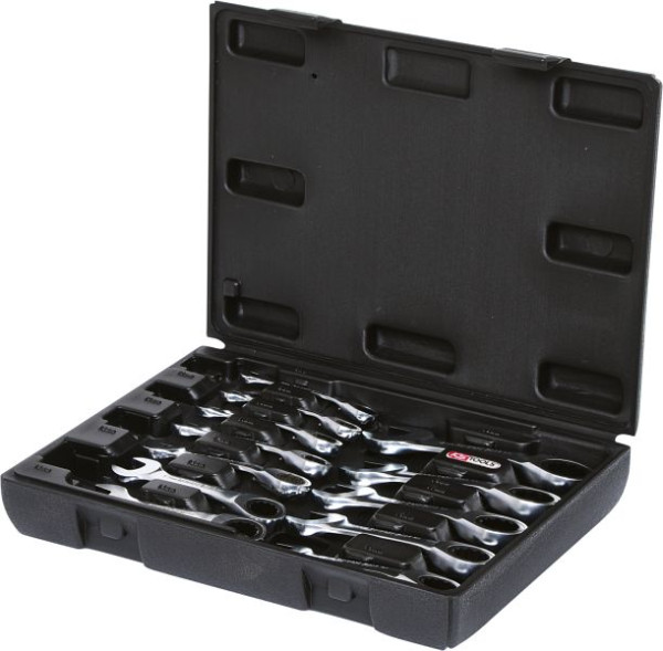KS Tools GEARplus Ratschenringmaulschlüssel-Satz, kurz, 12-teilig, 503.4652