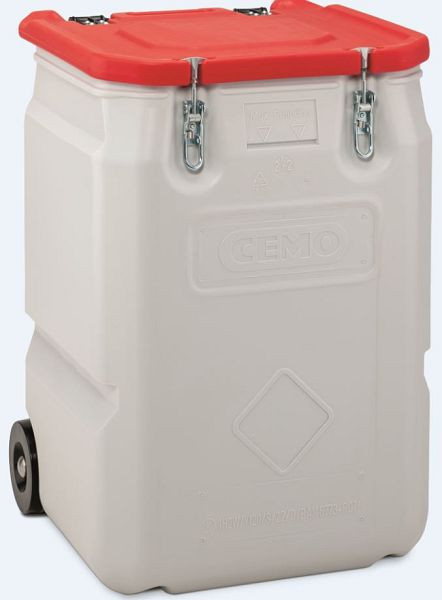 Cemo Mobil-Box 250 l, grau, Deckel, rot, 11458, 4052886441862