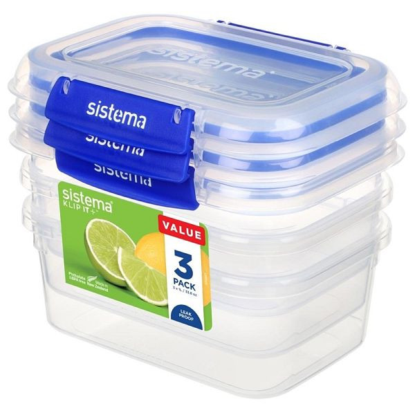 Sistema Klip It Plus Aufbewahrungsbehälter 1 Liter (3er Pack), CH254