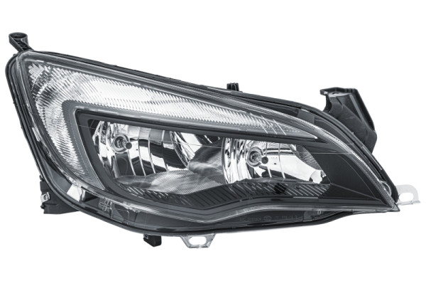 HELLA FF/Halogen-Hauptscheinwerfer, für u.a. Opel Astra J (P10), Sport, SXI, SRI, schwarz, ECE, für Rechtsverkehr, rechts, 1EG 010 011-381