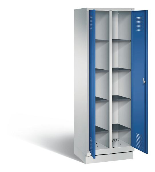 C+P Wäsche-Spind Evolo, H1800xB610xT500mm, Farbe: Lichtgrau / Enzianblau, 48022-20B S10017