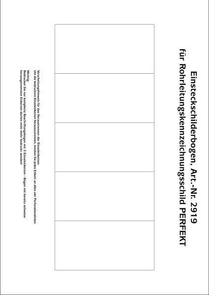 Moedel Beschriftungsbogen für PERFEKT, 100x49, 5 mm, VE: 10 Bogen à 5 Etiketten, 56216