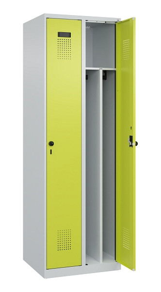 C+P Spind Evolo PLUS, 2 Abteile, 1850x600x500mm, 7035/0024, Verschluss Drehriegel, 049000-20F S10015