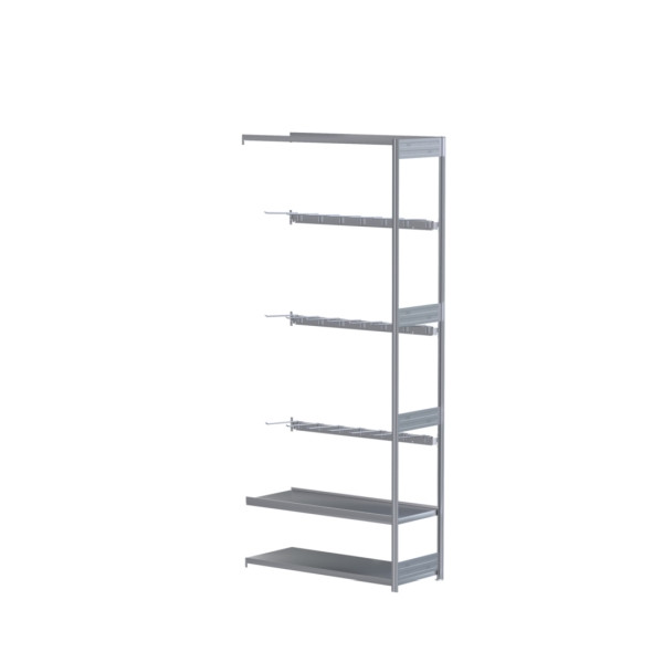BITO Langgutregal, 100kg 2999x1296x524, Anbaufeld, verzinkt, 57526