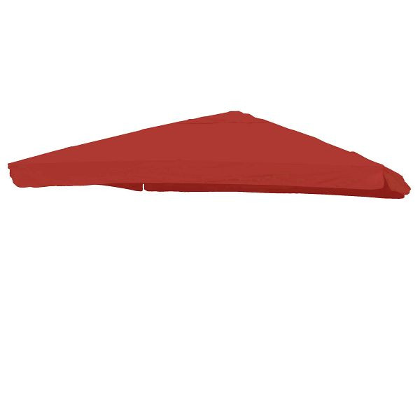 Mendler Ersatz-Bezug für Luxus-Ampelschirm HWC-A96 mit Flap, Sonnenschirmbezug, 3x4m (Ø5m) Polyester 4kg, rot, 70123
