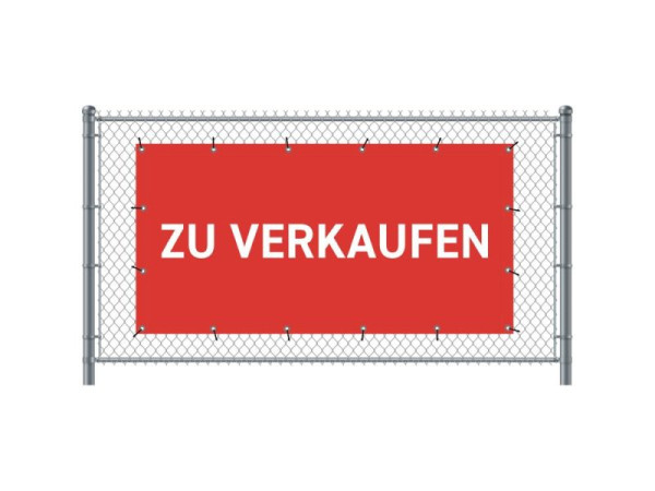 Showdown Displays Zaun-Banner 200 x 100 cm Zu Verkaufen Deutsch Rot, FBG200-100-I779