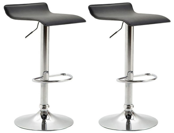 CLP Barhocker Dyn V2 Kunstleder chrom, schwarz, VE: 2 Stück, 316097