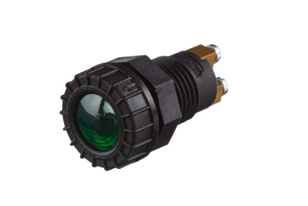 HELLA Kontrollleuchte, Halogen, 12/24V, H, geschraubt, mit Schraubanschluss, grün, 2AA 008 592-021
