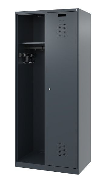 C+P Feuerwehrspind Evolo, Modell KOMBI, 2 Abteile, H1850xB800xT500 mm, Anthrazit, 0494015-16 S10001