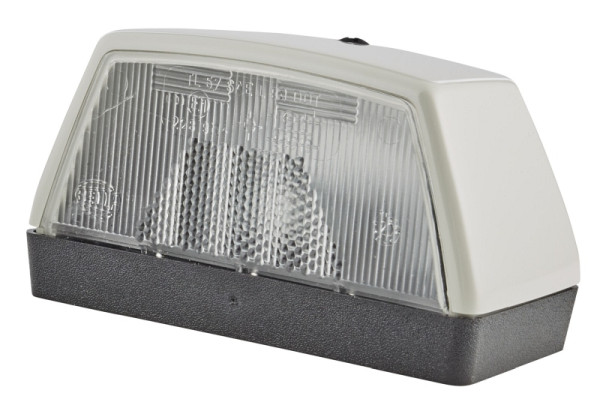 HELLA Kennzeichenleuchte, Halogen, 6/24/12V, Anbau/Schraubanschluss, Lichtscheibenfarbe: glasklar, Flachstecker, hinten/rechts/links, 2KA 003 389-001