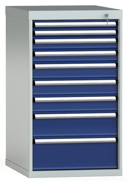 KLW Schubladenschrank 1000 x 572 x 750 mm H x B x T, Einbaumaß: 900 mm, Einteilung: 27x36 Einheiten, VN / 75 kg, SEB1000-09NP-001