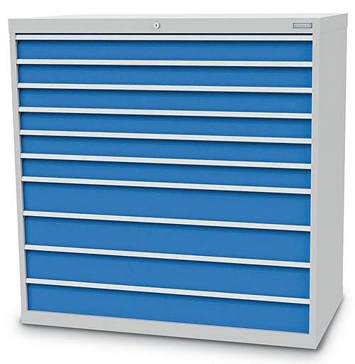Bedrunka+Hirth Schubladenschrank, R 48-24, Schubladenanzahl: 10, Maße in mm (BxTxH): 1305 x 736 x 1319, 1313/0640V18