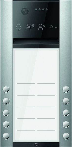 TCS Türkontrollsystem PES PRO Video Außenstation 10T 2 Spalten AP silber, AVA620210-0010
