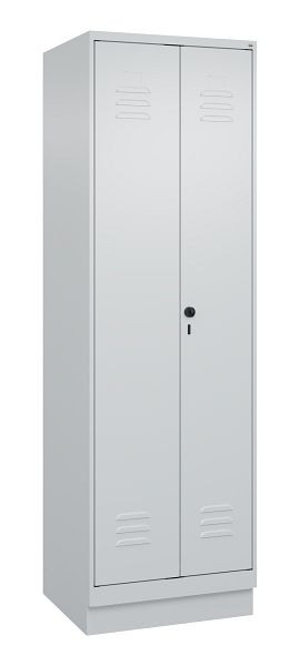 C+P Mehrzweckschrank Classic PLUS, Wäsche-/Kombispind, Sockel, 2 Abteile, 1950x600x500mm, 7035/7035, Drehriegel, 080620-20 S10009
