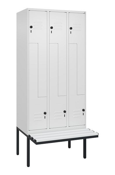 C+P Z-Spind Classic PLUS, Bank, 6 Abteile, 2120x900x815mm, 9016/9016, Drehriegel, 0800437-306 S10044