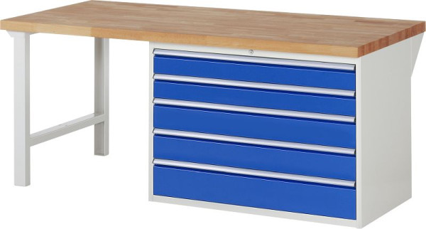 RAU Werkbank Serie 7000 - Modell 7713, B2000 x T900 x H890 mm, Systemunterbau B2000 x T850 x H850 mm, 03-7713A1-209B4M.11