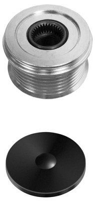 HELLA Generatorfreilauf, Gewindemaß: M16x1,5, Anzahl der Rillen: 6, mit Kappe, 9XU 358 038-621