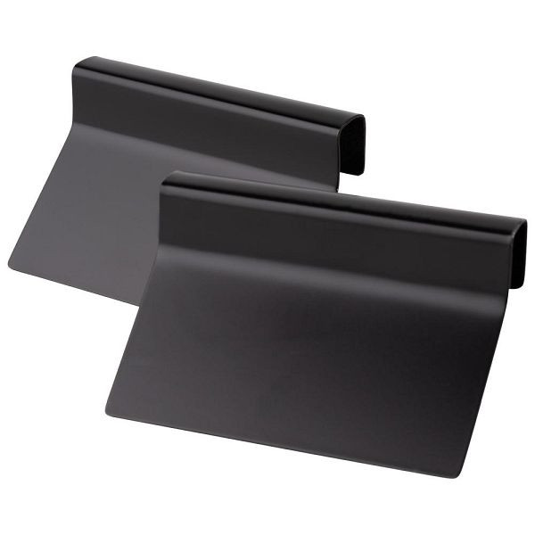APS Beschriftungsschilder, 2er Set 8 x 1,5 cm, Höhe: 5,5 cm Metall, schwarz, 11719